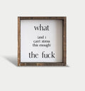 What and I can’t express this enough framed sign