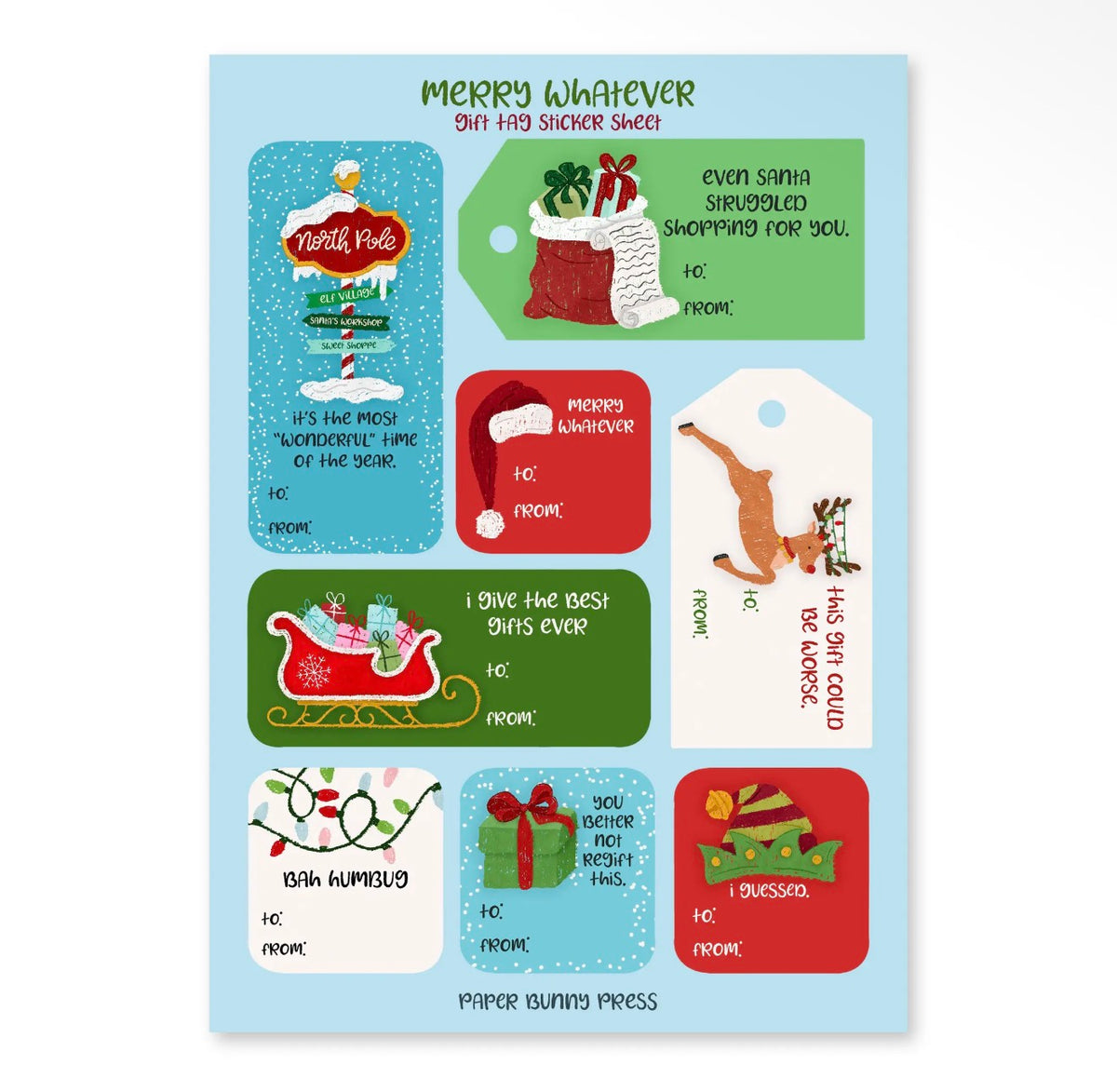 Merry Whatever gift tag