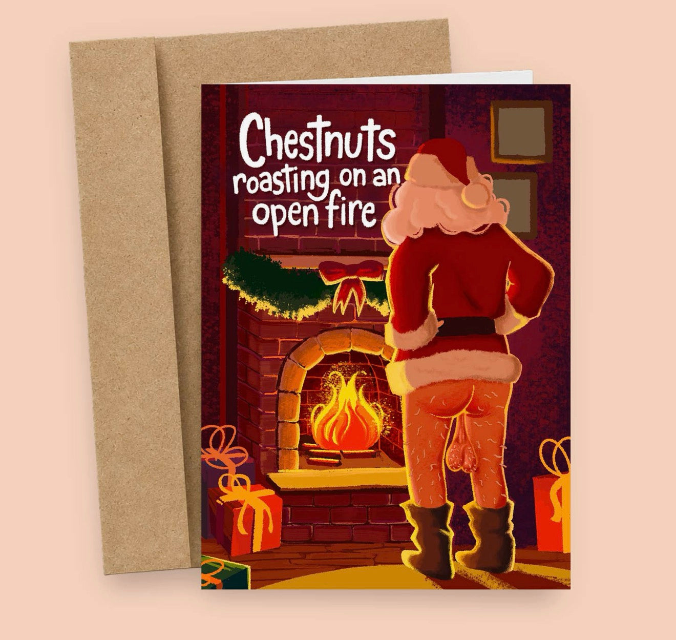 Chestnuts roasting card