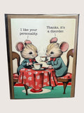 card with humorous cartoon illustration