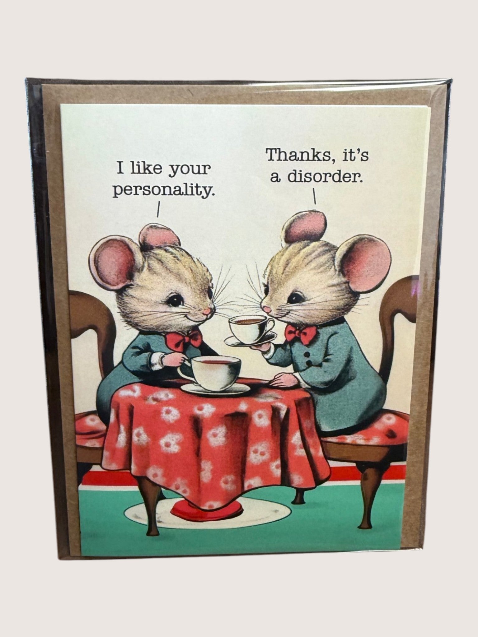 card with humorous cartoon illustration