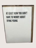 card with humorous text on a white background