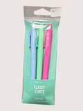 Pack of pens with a humorous message on the packaging